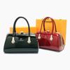Bolso de Cuero de Moda para Mujer 2026, Bolso de Hombro Sencillo, Bolso Cruzado Versátil de Charol, Retro Vintage de Lujo Ligero Europeo y Americano