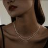 Cadena para Clavícula Brillante de Hada Súper Cadena Desnuda Collar de Personalidad Simple para Mujer Cadena de Lana Estilo Frío Collar de Celebridad de Internet