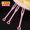 Tenedores Desechables para Fruta, Palillos de Plástico Grueso Transparentes para Fruta, Tenedores para Pastel de Luna Empacados Individualmente, Tenedores para Postre KTV al por Mayor