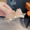 Estilo coreano Lace Bow Diamond 7cm Pequeno Agarre Clipe Franja Clipe Hairpin Headwear Mulheres Adultas Hairpin Hairpin Hair Grasp