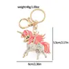Llavero de Aleación de Zinc Fundición a Presión Electrochapado Personalizado con Diamantes Creativo de Colores de Caballo de Peluche Venta Directa de Fábrica Fuente de Joyería