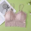 Chaleco de Encaje Hermoso Espalda con Copas para Usar por Fuera, Tirantes Sexy de Encaje, Anti-Exposición, Ropa Interior Push-Up Transpirable