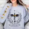Sudadera Fourth Wing para Mujer, Pulóver, Sudadera de Cuello Redondo Academia de Guerra, Camiseta Streetwear Caballero Dragón en Beige y Negro