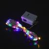 Luz de fio de cobre LED ajustável pequena caixa branca cordão de luz buquê fresco luz caixa de presente decoração de bolo mini fio de cobre pequena luz colorida