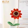 Girasol Tejido a Crochet Flor Artificial Hilo Tejido Ramo de Girasoles Decoración del Hogar Fábrica de Flores Mayoreo