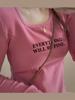 Camiseta Térmica de Camada Base Dupla Face para Mulheres, Novo Estilo Outono e Inverno 2024, Forrada com Lã, Espessada, Blusa Quente de Manga Longa Fashion