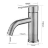 Grifo de Agua Caliente y Fría para Lavabo de Baño sobre Encimera, Grifo de Doble Uso para Lavabo de Acero Inoxidable