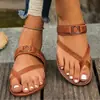 Zapatos planos de moda otoño 2026 talla grande transfronterizos, sandalias estilo coreano, zapatos romanos, zapatos de playa, zapatos para mujer