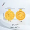 Tienda Pu Zuo Jin Mismo Oro Aluvial Accesorios DIY Cera Soluble en Agua de Alta Definición Incrustada con Diamantes Colgante Collar Brújula de los Ocho Tesoros de la Suerte para Mujeres