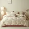 2026 Nuevo Conjunto de Cuatro Piezas de Algodón con Lazo para Primavera y Verano Serie 13372 Juego de Cuatro Piezas Estilo Sábana para Cama de 2.0m Beibei