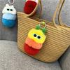 Nuevo Lindo Llavero de Oruga de Dibujos Animados Muñeco de Peluche Colgante para Bolsa Llavero Creativo para Coche Pequeño Regalo
