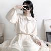 Camisa Shanli Dadi Estilo Japonés Suave para Chica Encaje Lolita JK con Cuello de Muñeca para Estudiantes Camisa Coreana Holgada de Manga Larga