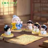 Muñecos Lindos de Confucio y Flor de Ciruelo, Orquídea, Bambú y Crisantemo Cuatro Niños Decoración DIY Accesorios para Colgar Paisaje en Miniatura Adornos de Escritorio