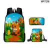 Mochila Escolar de Juego 3D Cultiva un Jardín Mochila Bolso Mensajero Estuche Tres Piezas