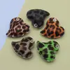 Acessórios de Cabelo DIY Transfronteiriços Grampo de Cabelo Tiara Material Pu Estampa de Leopardo Retrô Coração Acessórios de Roupa Acessórios de Joias Atacado