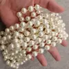 Partículas soltas de pérola com furos pulseira DIY chapéu de sol joias contas redondas luzes coloridas roupas gota d'água fio cortina pendurada partículas