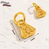 Cuentas Espaciadoras Perforadas Estilo Chino Chapadas en Cobre Antiguo Oro de 18 Quilates Cuentas Sueltas Colgante Pequeño Pulsera DIY Collar Accesorios de Joyería Decoración Colgante