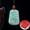 Colgante de jade de Myanmar con forma de dragón, colgante del zodiaco, jade esmeralda, dragón del mundo, jade de marca, venta al por mayor, suministro en vivo