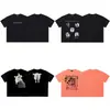 Verano Nuevo Erd Rico Segunda Generación Retrato Graffiti Casual Camiseta de Manga Corta para Hombre y Mujer Wdw Holgada Americana High Street Camiseta