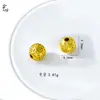 Contas de Dinheiro para Acessórios de Joias DIY, Ouro de Areia Estilo Antigo com Furos Grandes ou Pequenos Opcionais, Banhado a Ouro Cobre, Tendência Nacional Estilo Retrô