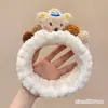 Faixa de Cabeça de Urso de Pelúcia Rosa e Branca Fofa para Lavar o Rosto de Mulheres, Tiara Doce para Máscara Facial, Faixa de Cabeça, Prendedor de Cabelo Alto, Acessório de Cabelo
