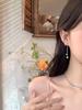 Pendientes largos con borlas y mariposas de diamantes y aguja de plata S925 para mujer, delicados y de alta gama, ideales para celebrar en Internet.