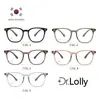 Gafas Transparentes Grises Anti-Radiación de Luz Azul Dr.Lolly para Mujer, Montura Ovalada, Efecto Adelgazante Sin Maquillaje, Adecuadas para Lentes Graduados
