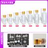 Frasco de Vidrio Ámbar de 5 ml para Aceite Esencial a Prueba de Luz Transparente 10 ml Sub-Botella Cosmética Verde Botella para Solución Original de Esencia
