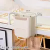 Lixeira de parede para beliche de dormitório, armazenamento conveniente para estudantes universitários, espessa, simples, de grande capacidade, lixeira dobrável