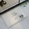 Novo tapete de chão semicircular com padrão floral e de pássaros estilo chinês para hall de entrada, antiderrapante, absorvente de água, fácil de limpar, resistente à sujeira, personalizável