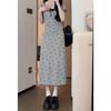 Girly Fake Two-Piece Knitted Bow A-Line Skirt Short-Sleeved Skirt vestido 2024 Novo Verão Hot Girl Saia