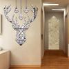 JM535 Animal Cabeza de Ciervo Espejo Acrílico Adhesivos de Pared Decoración Hogar Jardín de Niños Niños Hogar Impermeable Autoadhesivo