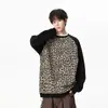 Moletom de Marca Tendência para Homens Primavera e Outono 2026 Cor Esportiva Color-Blocking Gola Redonda Manga Longa Camiseta Caimento Solto Camisa Básica de Casal Ins
