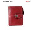 Cartera con Cremallera Antirrobo RFID Popular Transfronteriza con Múltiples Ranuras para Tarjetas y Broche, Cartera Corta de Moda Europea y Americana para Mujer