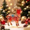 Adorno 2027 Año Nuevo Zodiaco Oveja Colgante Plano de Acrílico Adorno de Oveja Pequeña de Navidad y Año Nuevo Decoración de Árbol de Navidad