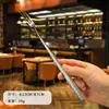 Cuchara Elegante de Acero Inoxidable 304 con Patrón de Tela de Mango Largo, Cuchara Mezcladora y Tenedor con Patrón de Diamante, Cuchara para Postre y Té con Leche, Cuchara Mezcladora para Cócteles Transfronteriza