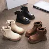 Zapatos para Niñas Zapatos de Algodón de Dos Capas 2026 Otoño/Invierno Niños Bebés Niñas Botas tipo Martin Botas de Princesa para Niñas Pequeñas Botas Cortas con Felpa