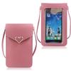 Nova bolsa para celular feminina, mini bolsa para estudantes, estilo coreano, simples, porta-moedas, transparente, com tela sensível ao toque, pequena bolsa transversal