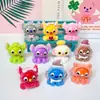 Nuevo Perro de Orejas Grandes Flocado Bolsa Ciega Lindo Colgante de Joyería DIY Llavero Muñeca Adornos de Escritorio Accesorios de Resina