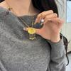 Tienda de oro Puzuo mismo estilo oro arena accesorios DIY tamaño pequeño filigrana monarca celestial estudiante borla dragón y fénix candado bolsa collar mujeres