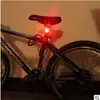 Bicicleta aleación de aluminio luz trasera rubí monocular luz de casco bicicleta de montaña ciclismo luz trasera de advertencia brillante venta al por mayor