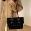 Bolso Cruzado de Hombro de Gatito Lindo de Moda Estilo Coreano para Mujer Diseño de Nicho Retro Versátil Casual Gran Capacidad