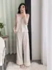 Pijama Sexy de Veludo de Ilha para Outono e Inverno para Mulheres, de Alta Qualidade, Fofo e Sexy, Veludo Dupla Face, Conjunto de Três Peças para Casa Outono e Inverno