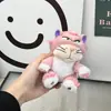 Llavero Divertido de Gato Lucifer Colgante de Peluche Creativo Gatito Bizco Adorno Colgante para Bolso Muñeco para Agarrar
