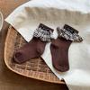 Calcetines para Niñas, Estilo Nuevo Otoño 2025, Calcetines Elegantes de Media Caña para Niñitas, Calcetines de Algodón para Bebé con Encaje