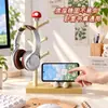 Soporte para Teléfono Móvil con Forma de Árbol Champiñón de Dibujos Animados Soporte de Escritorio para Gaming Soporte de Cabeza para Auriculares Almacenamiento de Escritorio Estante Colgador Artículo Decorativo