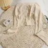 Cardigã de Seda de Gelo Roupas de Proteção Solar para Mulheres 2024 Novo Estilo, Xale Leve para Roupa Externa, Cobre-ombros Camisola de Verão, Jaqueta Curta