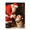 Pintura al óleo digital de Santa Claus transfronteriza para colorear DIY, diseño personalizado basado en imágenes proporcionadas, pintura decorativa acrílica para principiantes, venta al por mayor
