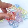 Cadena para teléfono móvil, pulsera, pendientes, horquilla, accesorios para el cabello, materiales de bricolaje, con forma de estrella hueca de cinco puntas, chapada en color transparente AB