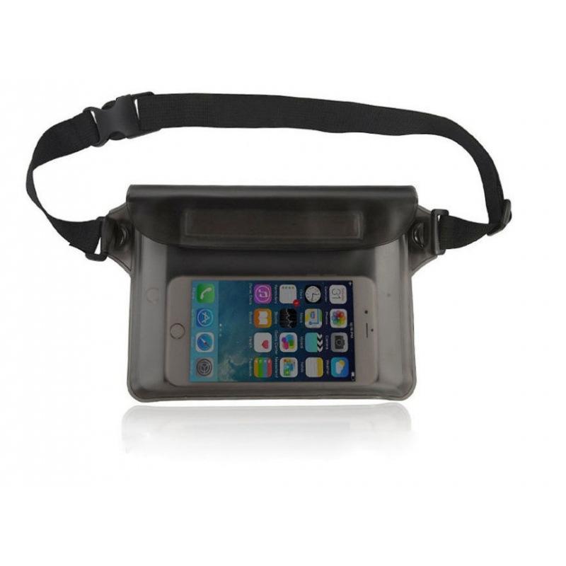 跨境户外手机漂流沙滩手机防水袋密封可触屏透明PVC腰包_2